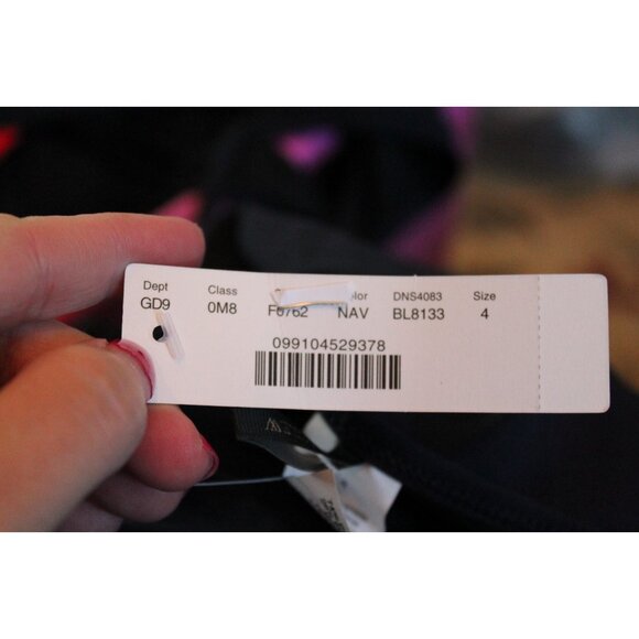 J.Crew $118 Scalloped V-Neck One-Piece Swimsuit Italian Matte 4 Navy Blue F0762 - Picture 3 of 3